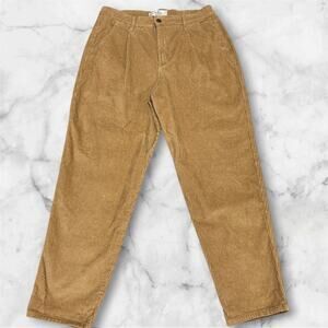 Hollister Jeans Women's Tan Brown Ultra High-Rise Corduroy Pants Size 31 Tapered